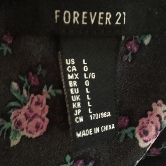 FOREVER 21 floral chiffon sleeveless dress size L - Picture 8 of 8